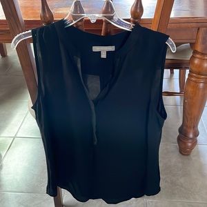 Banana republic black sleeveless blouse